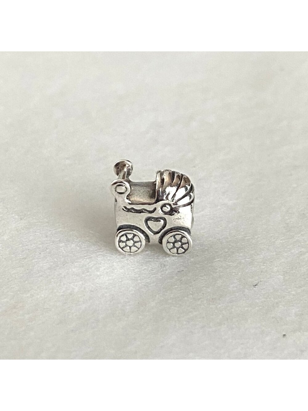 Pandora Sterling Silver 925 ALE Baby Carriage Slide Charm